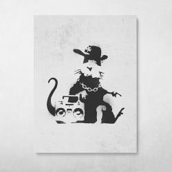 Gangster Rat Banksy Street Art Wall Art Canvas Meaning Gift For Birthday Christmas