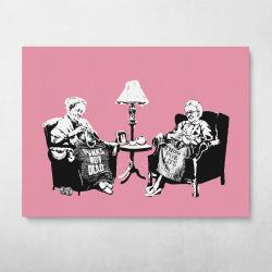 Punk Thug Grannies Banksy Street Art Wall Art Canvas Meaning Gift For Birthday Christmas