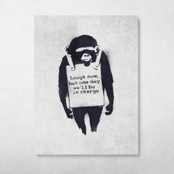 Laugh Now Banksy Street Art Wall Art Canvas Meaning Gift For Birthday Christmas