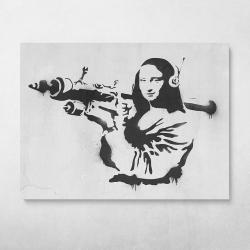 Mona Lisa Banksy Street Art Wall Art Canvas Meaning Gift For Birthday Christmas