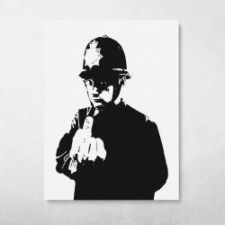 Rude Copper Banksy Street Art Wall Art Canvas Meaning Gift For Birthday Christmas