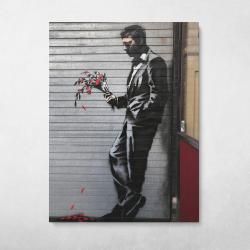 Waiting In Vain Banksy Street Art Wall Art Canvas Meaning Gift For Birthday Christmas