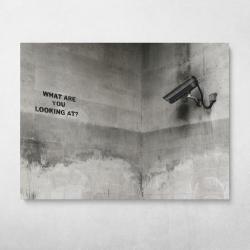What Are You Looking At Banksy Street Wall Art Canvas Gift For Birthday Christmas