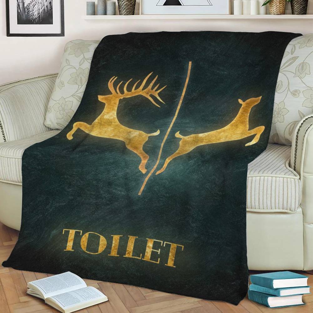 Bathroom Fleece Throw Blanket Meaningful Gift For Halloween Christmas