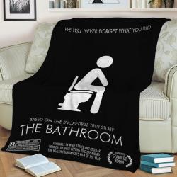 Bathroom Movie Funny Fleece Throw Blanket Meaningful Gift For Halloween Christmas