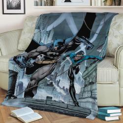 Batman And Nightwing Fleece Throw Blanket Meaningful Gift For Halloween Christmas