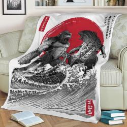 Battle For The Ages Sumie Fleece Throw Blanket Meaningful Gift For Halloween Christmas
