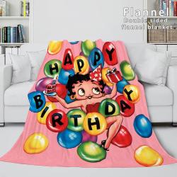Betty Boop Flannel Fleece Blanket Meaningful Gift For Halloween Christmas