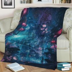 Bioluminocities 2 Fleece Throw Blanket Meaningful Gift For Halloween Christmas