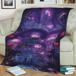 Bioluminocity Fleece Throw Blanket Meaningful Gift For Halloween Christmas