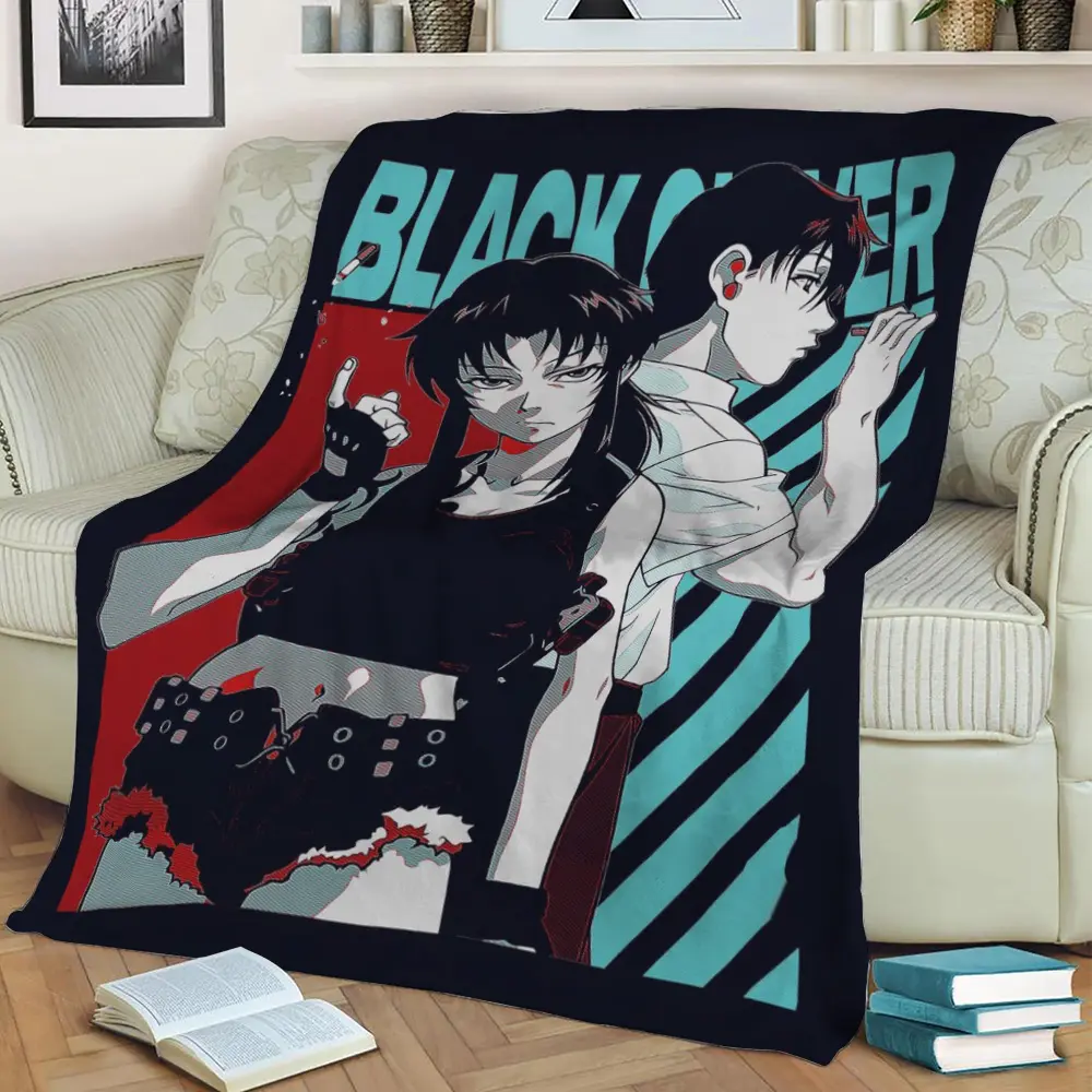 Black Lagoon Fleece Throw Blanket Meaningful Gift For Halloween Christmas