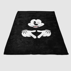 Black Mickey Mouse Soft Fleece Blanket Meaningful Gift For Halloween Christmas