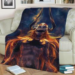 Bleach Fleece Throw Blanket Meaningful Gift For Halloween Christmas