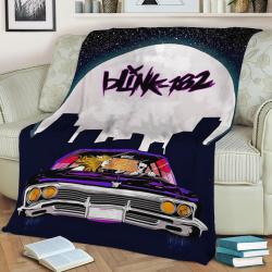 Blink 182 Fleece Throw Blanket Meaningful Gift For Halloween Christmas