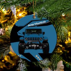 Blue Jeep Mica Ornament Perfect Gift For Holiday Perfect And Unique Gifts For Family On Christmas