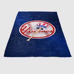 Blue Yankees Soft Fleece Blanket Meaningful Gift For Halloween Christmas