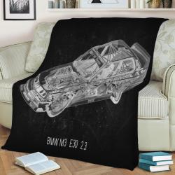 Bmw M3 E30 23 Fleece Throw Blanket Meaningful Gift For Halloween Christmas