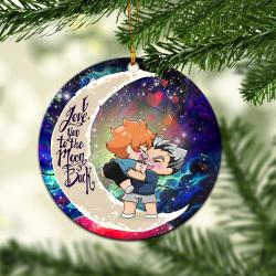 Bokuhina Love You To The Moon Galaxy Mica Circle Ornament Perfect Gift For Holiday Perfect Gifts For Family On Christmas