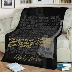 Boxing Rocky Fleece Throw Blanket Meaningful Gift For Halloween Christmas