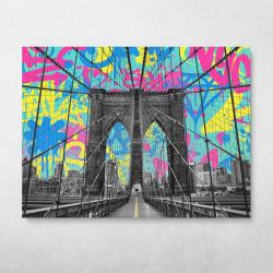 Brooklyn Bridge Graffiti Pop Art Wall Art Canvas Meaning Gift For Birthday Christmas
