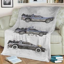 Bttf Delorean Fleece Throw Blanket Meaningful Gift For Halloween Christmas
