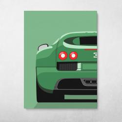 Bugatti Veyron Back Wall Art Canvas Meaning Gift For Birthday Christmas