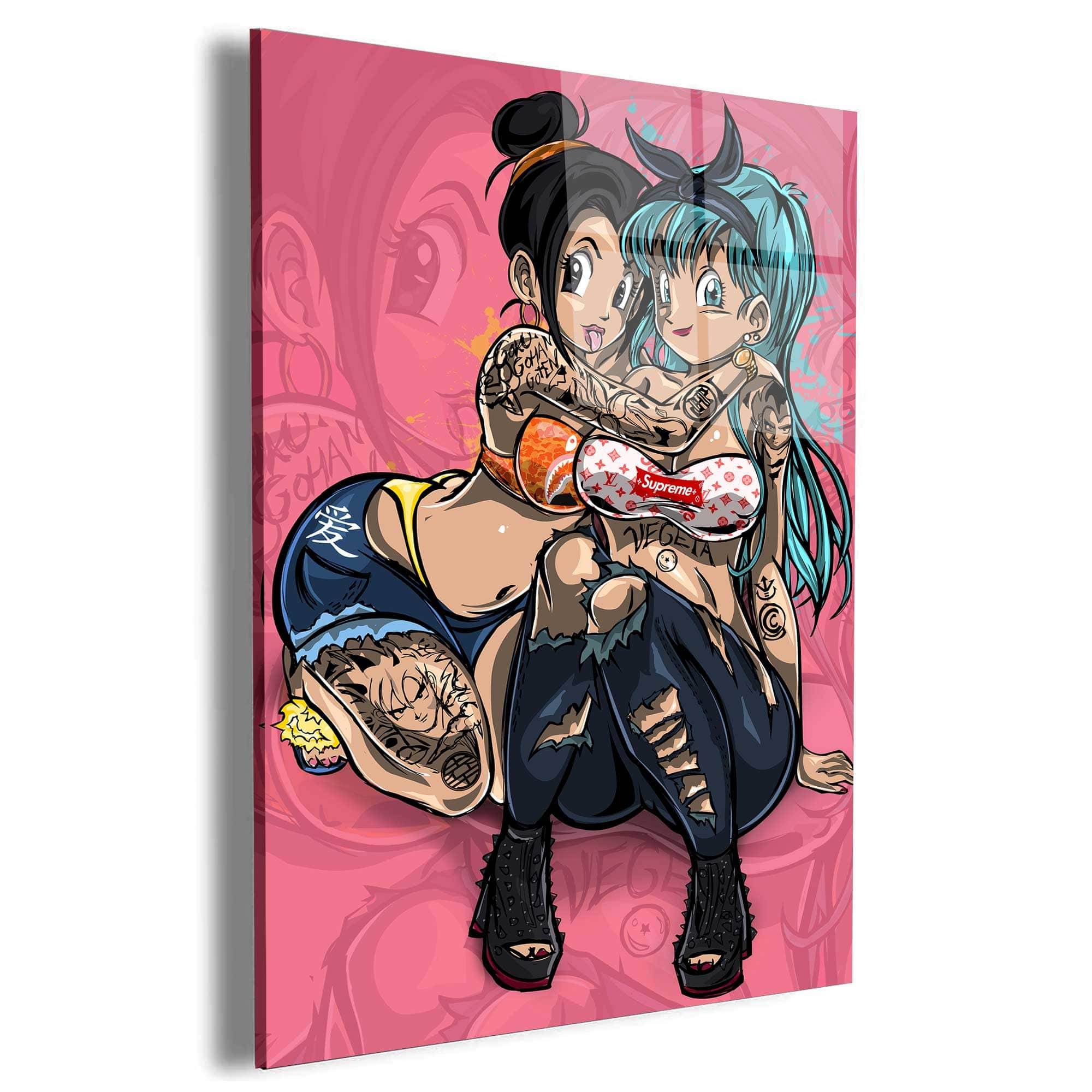 Bulma X Chichi Wall Art Canvas Meaning Christmas Gift For Son Daughter