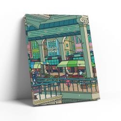 Bus Market Wall Art Canvas Meaning Birthday Christmas Gift For Son Daughter