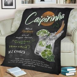 Caipirinha Fleece Throw Blanket Meaningful Gift For Halloween Christmas