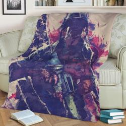 Cald War Usa Splatter Art Fleece Throw Blanket Meaningful Gift For Halloween Christmas