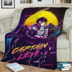 Captain Levi Fleece Throw Blanket Meaningful Gift For Halloween Christmas