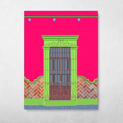 Caribbean Doors (Pink) Wall Art Canvas Meaning Birthday Christmas Gift For Son Daughter