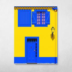 Caribbean Doors (Yellow) Wall Art Canvas Meaning Gift For Birthday Christmas