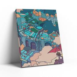 Castle in the Sky Wall Art Canvas Christmas Gift For Son Daughter