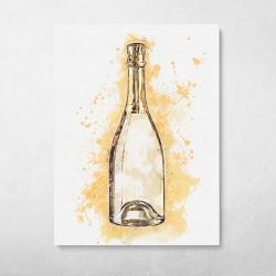 Champagne Bottle Splatter Wall Art Canvas Meaning Gift For Birthday Christmas