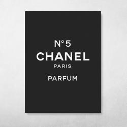 Chanel No5 (Black) Wall Art Canvas Meaning Gift For Birthday Christmas