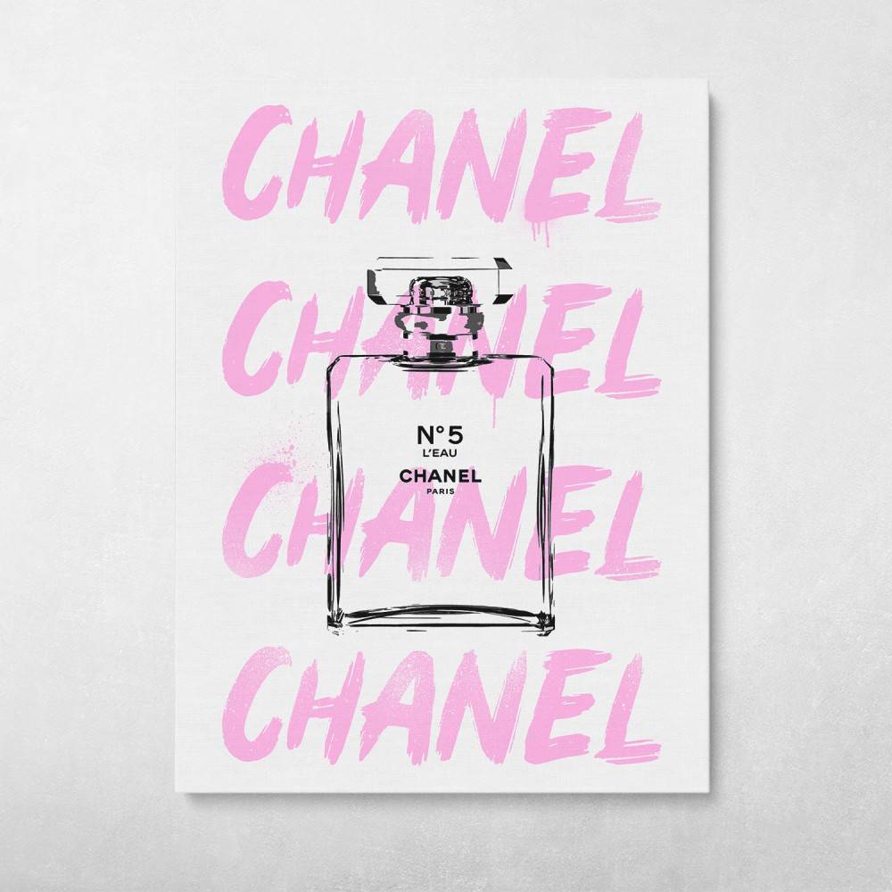 Chanel No5 Pink Wall Art Canvas Meaning Gift For Birthday Christmas