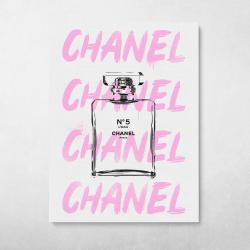 Chanel No5 Pink Wall Art Canvas Meaning Gift For Birthday Christmas