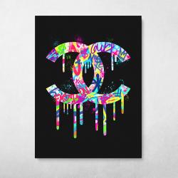 Chanel Pop Graffiti Wall Art Canvas Meaning Birthday Christmas Gift For Son Daughter