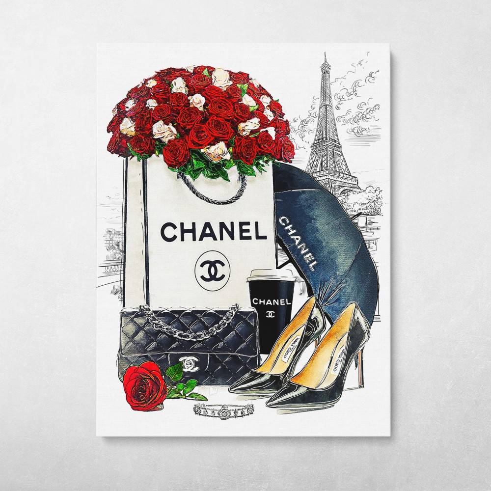 Chanel Shopping Wall Art Canvas Meaning Gift For Birthday Christmas