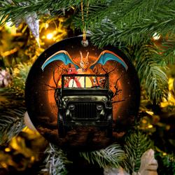 Charizard Charmender Drive Jeep Halloween Moonlight Mica Circle Ornament Perfect Gifts For Family On Christmas