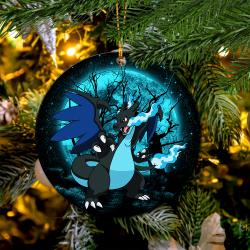Charizard Mega X Moonlight Mica Circle Ornament Perfect Gift For Holiday Perfect And Unique Gifts For Family On Christmas