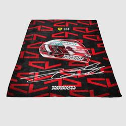 Charles Leclerc Ferrari Soft Fleece Blanket Meaningful Gift For Halloween Christmas