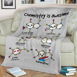 Chemistry Is Awesome Fleece Throw Blanket Meaningful Gift For Halloween Christmas