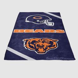 Chicago Bears Logo Soft Fleece Blanket Meaningful Gift For Halloween Christmas