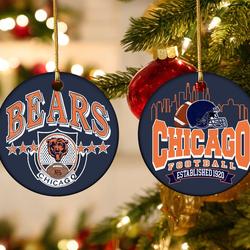 Chicago Bears Vintage Style Football Ornament Perfect And Unique Gifts For Family On Christmas