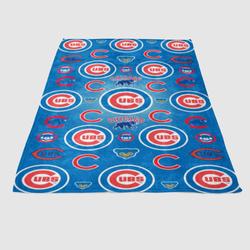 Chicago Cube Blue College Soft Fleece Blanket Meaningful Gift For Halloween Christmas
