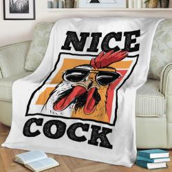 Chicken Farming Funny Cock Fleece Throw Blanket Meaningful Gift For Halloween Christmas