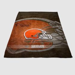 Cleveland Browns Nfl Logo 2 Soft Fleece Blanket Meaningful Gift For Halloween Christmas