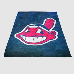 Cleveland Indians Logo Blue Soft Fleece Blanket Meaningful Gift For Halloween Christmas